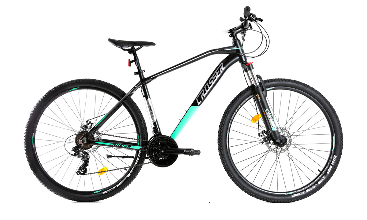 Фотографія Велосипед Crosser Jazzz 1 29" 2021, розмір L, Чорно-зелений